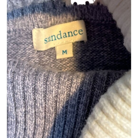 Sundance Stargazer Patchwork Color Block Silk Blend Turtleneck Sweater size  M - Picture 6 of 6